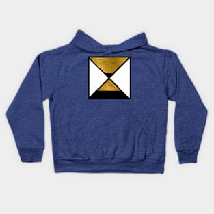 Golden Hourglass Geometric Abstract Acrylic Painting Kids Hoodie